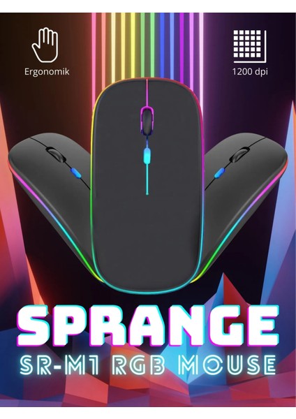 Sr-M1 Rgb LED Bluetooth & 2.4ghz Kablosuz Gaming Mouse