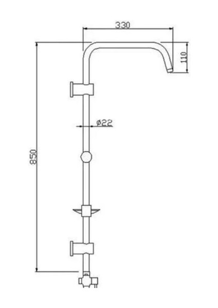 Rain Tetra Tepe Duş Seti Mat Siyah fiyatları
