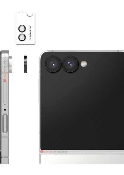 Galaxy Z Flip 7 Uyumlu Safir Kamera Lens Koruyucu Anti-Reftective Premium Temperli Cam Tam Koruma fiyatları