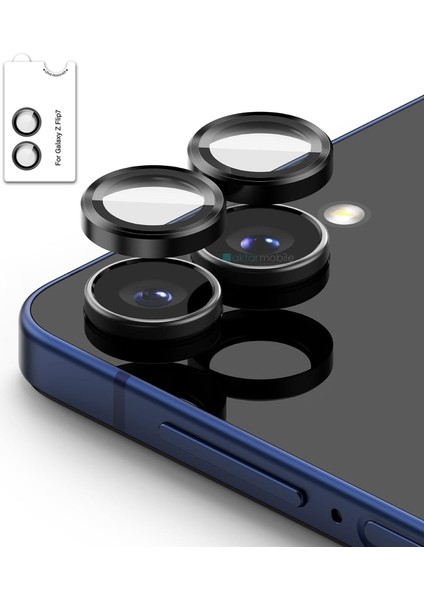 Galaxy Z Flip 7 Uyumlu Safir Kamera Lens Koruyucu Anti-Reftective Premium Temperli Cam Tam Koruma modelleri