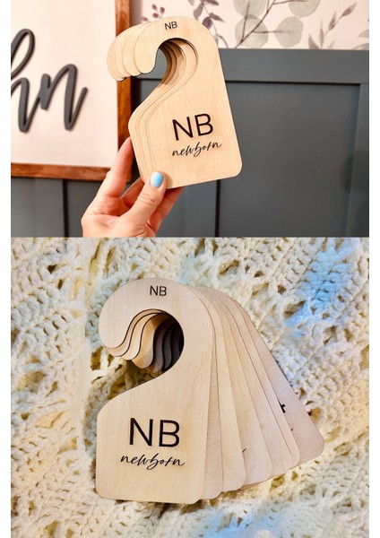 Yenidoğan Kıyafet Askısı - Bebek Kıyafet Elbise Ayırıcı Bölücü Düzenleyici - Bebek Hediyelik