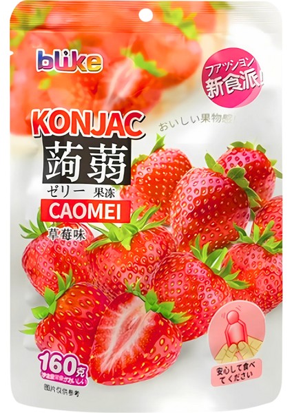 Jin Defu Blike Konjac Caomei - Strawberry Flavored 160G