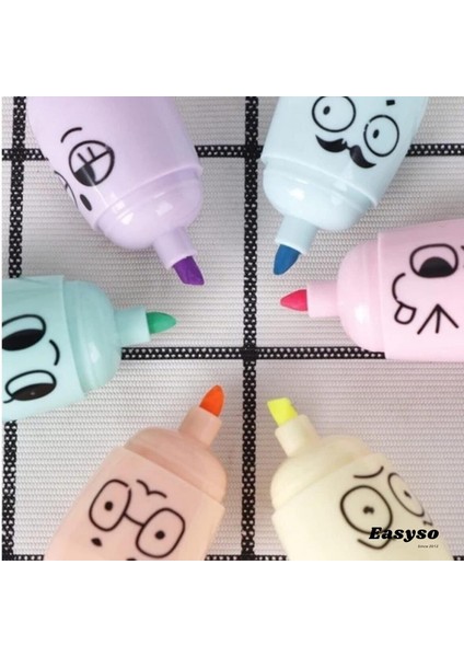 Mini Havuç Fosforlu Kalem Seti 6 Pastel Renk fırsatları