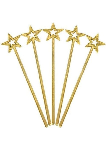 Altın Renk Yıldız Peri Asası Peri Değneği 34 cm 1 Adet