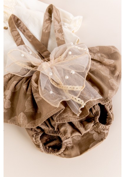 Fisto Yakalı Kız Bebek Salopet Elbise Takım modelleri