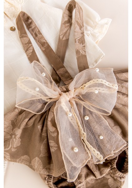 Fisto Yakalı Kız Bebek Salopet Elbise Takım fırsatları