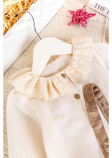 Fisto Yakalı Kız Bebek Salopet Elbise Takım indirimleri