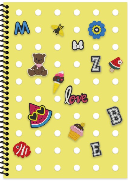 A4 80 Yp. Çizgili Pp Kapak Spiralli Fun Defter Ilköğretim Defter