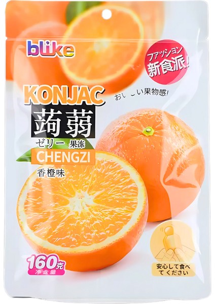 Jin Defu Blike Konjac Chengzi - Orange Flavored 160G