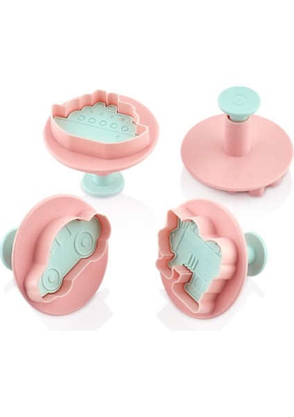 Çok Renkli 4'lü Basmalı Araç Kesici, Pratik ve Kullanışlı Takım