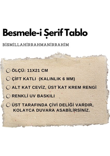 Besmele-I Şerif Tablo fiyatları