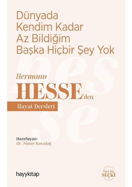 Dünyada Kendim Kadar Az Bildiğim Başka Hiçbir Şey Yok - Hermann Hesse’den Hayat Dersleri