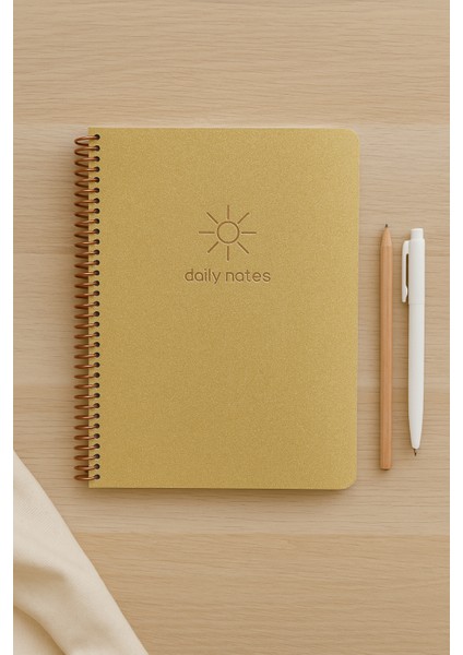 Okul Defteri A4 80 Yaprak Çizgili Pp Kapak Spiralli Glitter Defter – Sticker Hediyeli