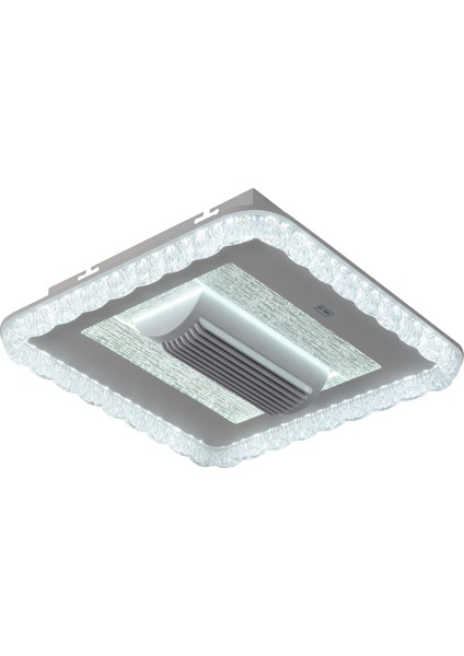 Rana Kare 60W LED Avize Metal Kasa / 3 Renk Işık / Kumandalı Fanlı Model / modelleri