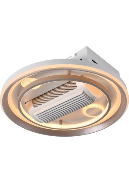 Istek Yuvarlak 60W LED Avize Metal Kasa / 3 Renk Işık / Kumandalı Fanlı Mo