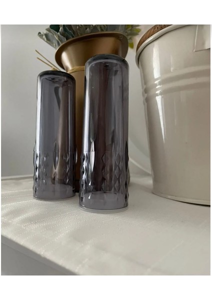 Ipek Züccaciye Akrilik Füme Renk Tuzluk Biberlik Seti