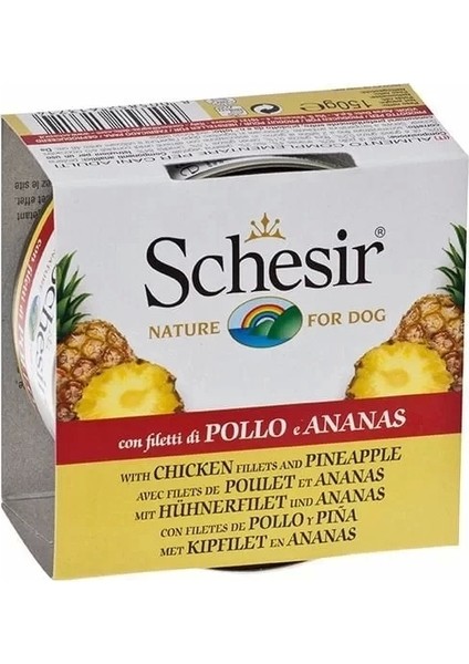 Schesir Tavuk ve Ananas Konserve Köpek Maması 150 gr