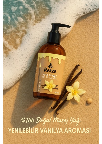Vanilya Aromalı Masaj Yağı - 2'li Paket - Doğal Rahatlatıcı Formül - 120 ml
