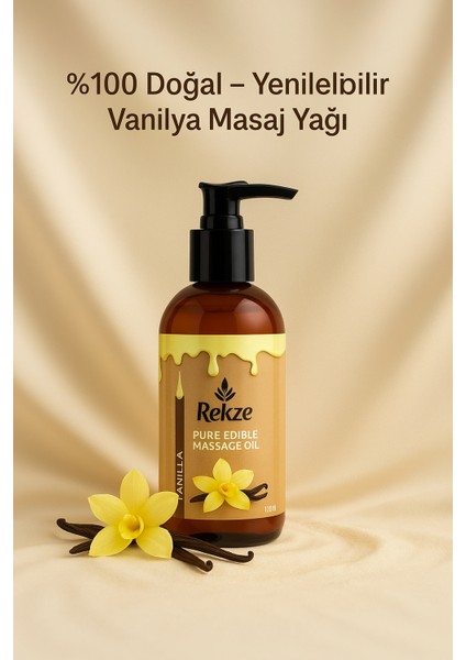 Vanilya Aromalı Masaj Yağı - 2'li Paket - Doğal Rahatlatıcı Formül - 120 ml