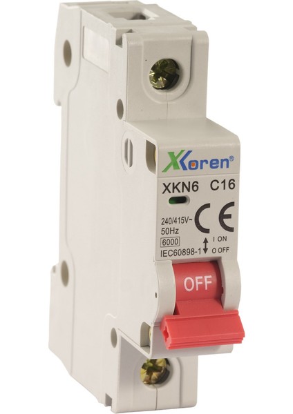 3ka 1p C Tipi 16A Otomatik Sigorta (Kutu) (12 Adet)