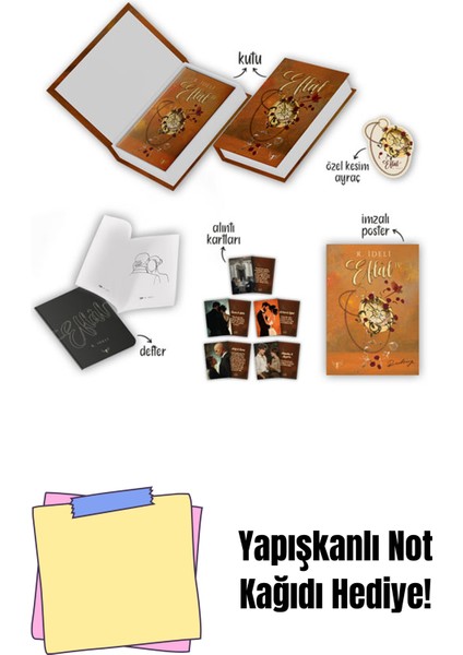 Eflâl 4 (Ciltli - Kutulu Set) + Yapışkanlı Not Kağıdı