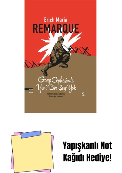 Garp Cephesinde Yeni Bir Şey Yok (Ciltli) + Yapışkanlı Not Kağıdı