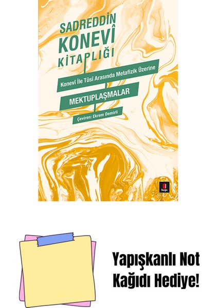 Konevi ile Tûsi Metafizik Üzerine Mektuplaşmalar + Yapışkanlı Not Kağıdı