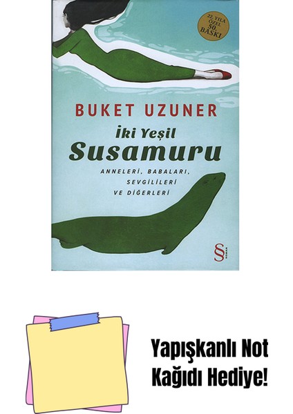 Iki Yeşil Su Samuru Ciltli + Yapışkanlı Not Kağıdı