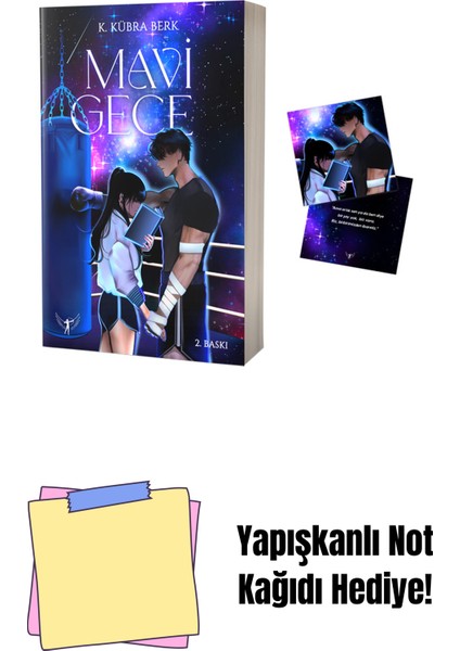 Mavi Gece + Yapışkanlı Not Kağıdı