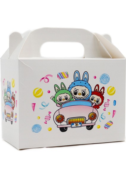 Labubu Baskılı Karton Kutu 3’lü Set | 10X14 cm | Hediye, Parti ve Sunum Kutusu
