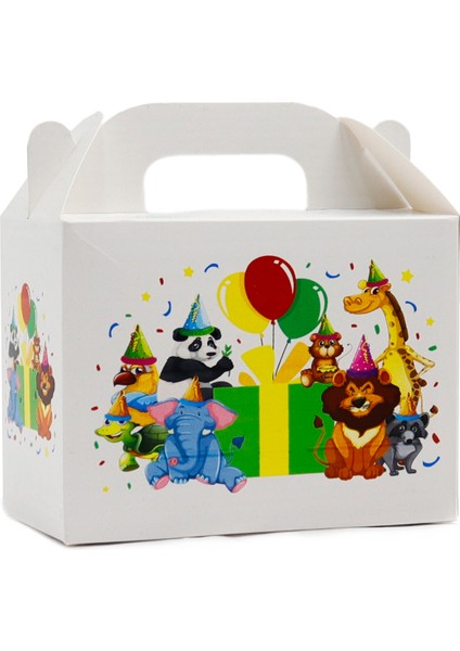 Safari Temalı Karton Kutu 3’lü Set | 10X14 cm | Hediye, Parti ve Sunum Kutusu