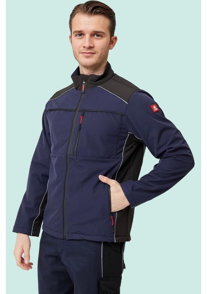 Kışlık Iş Güvenliği Softshell Mont Allium Suya Rüzgar Kesici Termal Iç Astarlı