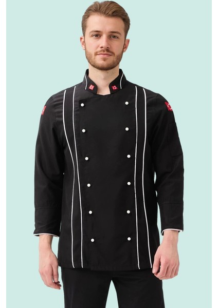 Aşçı Ceketi Kruvaze Profesyonel Hispanica Şef Nefes Alabilir Şık Mutfak