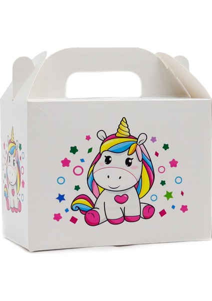 Unicorn Temalı Karton Kutu 3’lü Set | 10X14 cm | Hediye, Parti ve Sunum Kutusu