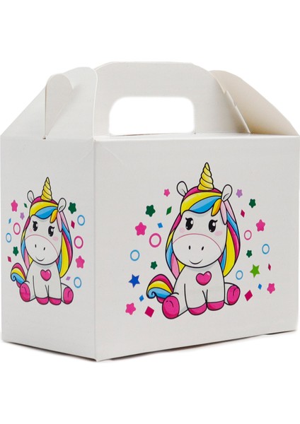 Unicorn Temalı Karton Kutu 3’lü Set | 10X14 cm | Hediye, Parti ve Sunum Kutusu fırsatları