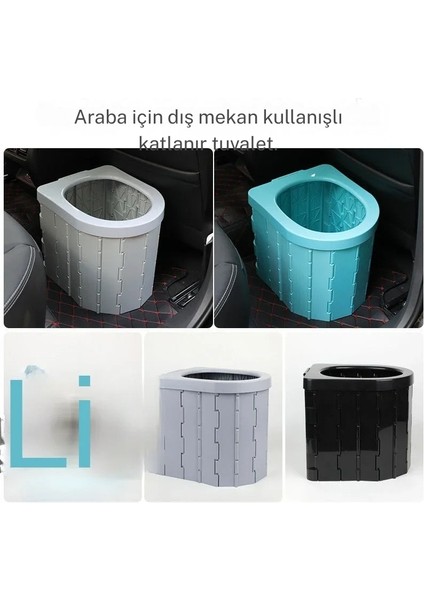 Katlanır Taşınabilir Tuvalet | Abs Malzeme, Hafif ve Dayanıklı | Kamp, Seyahat, Balıkçılık, Plaj, Uzun Yol ve Acil Durumlarda Kullanıma Uygun Çok Fonksiyonlu Katlanabilir Portatif Lazımlık indirimleri
