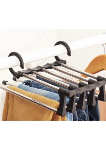 Katlanabilir 5li Hareketli Dolap Içi Pantolon Askısı Siyah fiyatları