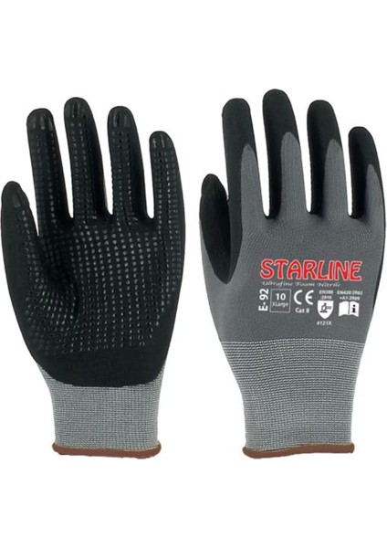 Starline Nitril Kaplamalı Iş Eldiveni E92 Model Yüksek Kavrama ve Dayanıklılık Micro Köpük fiyatları