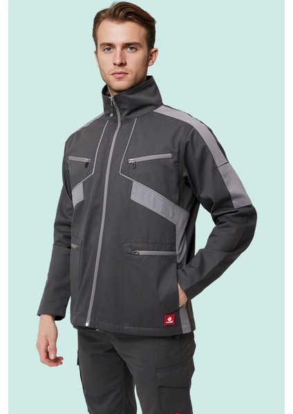 Gabardin Mont Erkek Mevsimlik Iş Güvenliği Ce Pyrus Fonksiyonel Çok Cepli Şık Koruyucu Dış