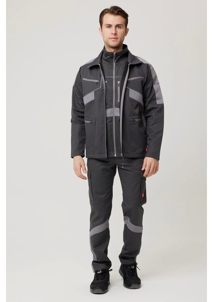 Gabardin Mont Erkek Mevsimlik Iş Güvenliği Ce Pyrus Fonksiyonel Çok Cepli Şık Koruyucu Dış modelleri