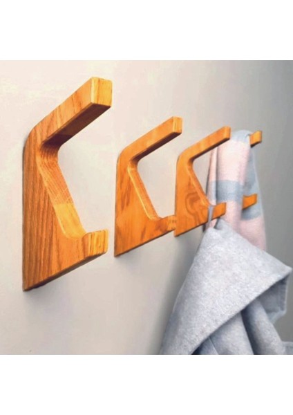 Doğal Ahşap Yapışkanlı Banyo Askısı, Haki, 2 Adet fiyatları
