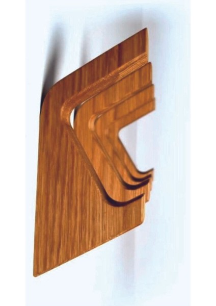 Doğal Ahşap Yapışkanlı Banyo Askısı, Haki, 2 Adet modelleri