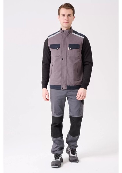 Kışlık Gabardin Iş Yeleği Sıcak Rüzgar Geçirmez Blaze Tutucu Fonksiyonel Cepli modelleri