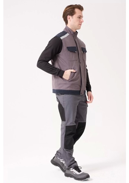 Kışlık Gabardin Iş Yeleği Sıcak Rüzgar Geçirmez Blaze Tutucu Fonksiyonel Cepli fırsatları