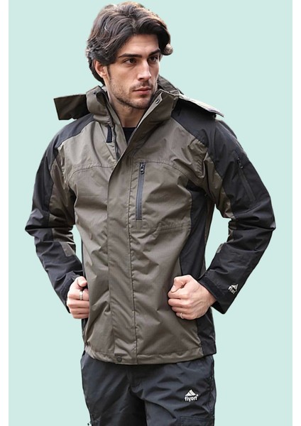 Su Geçirmez Erkek Kışlık Mont Rüzgarlık Yağmurluk 162 Fiyort Sogne Arada Çıkarılabilir