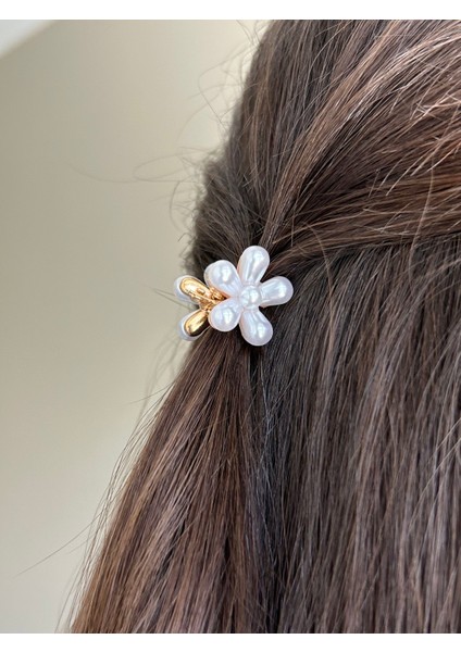 Incili Mini Mandallı Toka