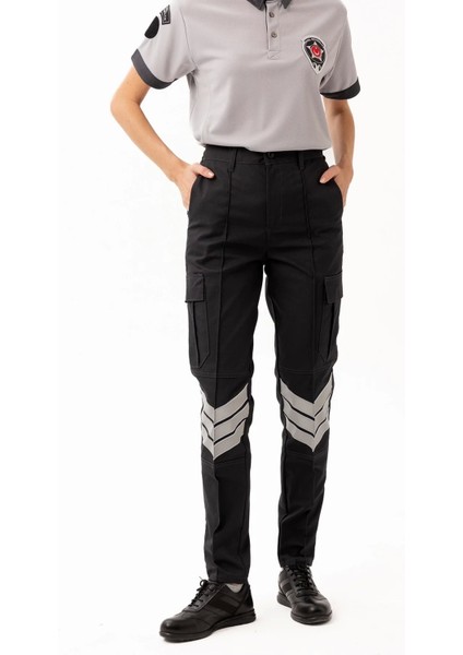 Reflektörlü Iş Güvenliği Pantolonu Kıyafeti Pantolon Cepli Kumaş Personel indirimleri