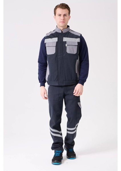 Kışlık Gabardin Iş Yeleği Grilacivert Su Geçirmez Urtica Outdoor Yelek Sıcak Tutucu Suya modelleri