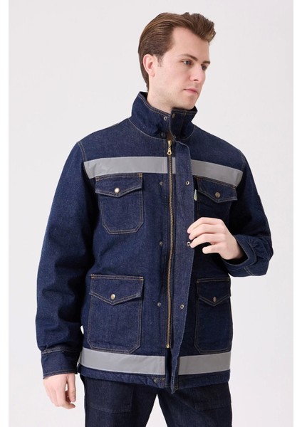 Kışlık Kot Iş Montu Soğuk Hava Korumalı Buhara Mont Kumaş Reflektörlü Dış Giyim fiyatları