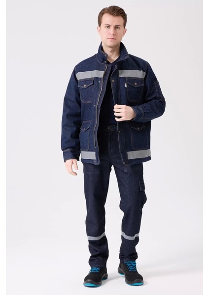 Kışlık Kot Iş Montu Soğuk Hava Korumalı Buhara Mont Kumaş Reflektörlü Dış Giyim fırsatları